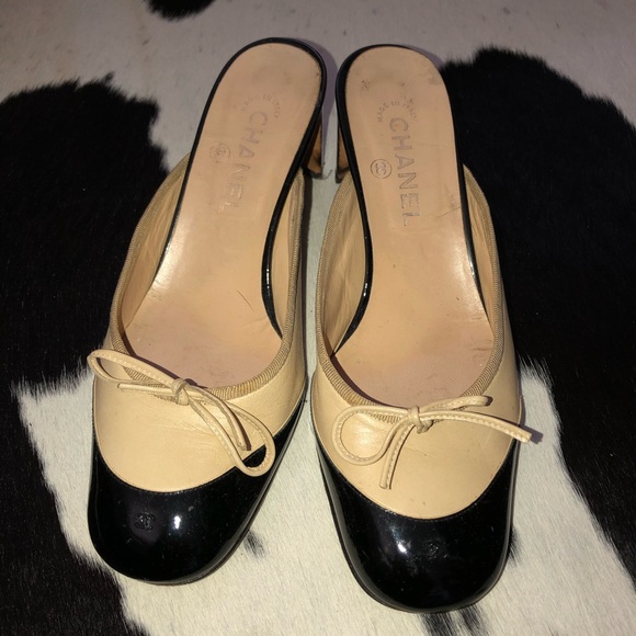 chanel slip on mules